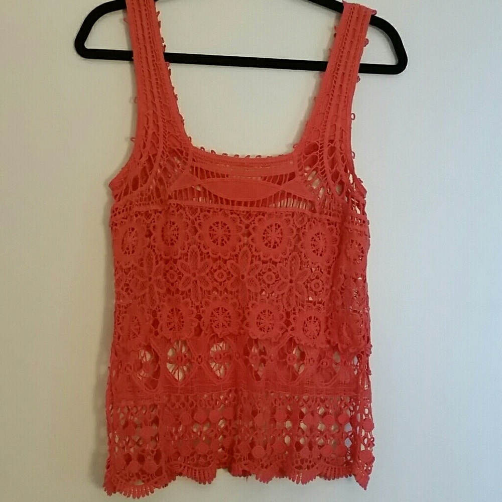 Boho open-stitch tank